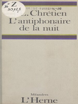 cover image of L'antiphonaire de la nuit